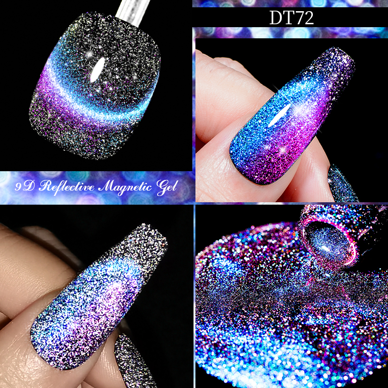 Nail Art Rainbow - 9D Reflective Cat Magnetic Gel Nail