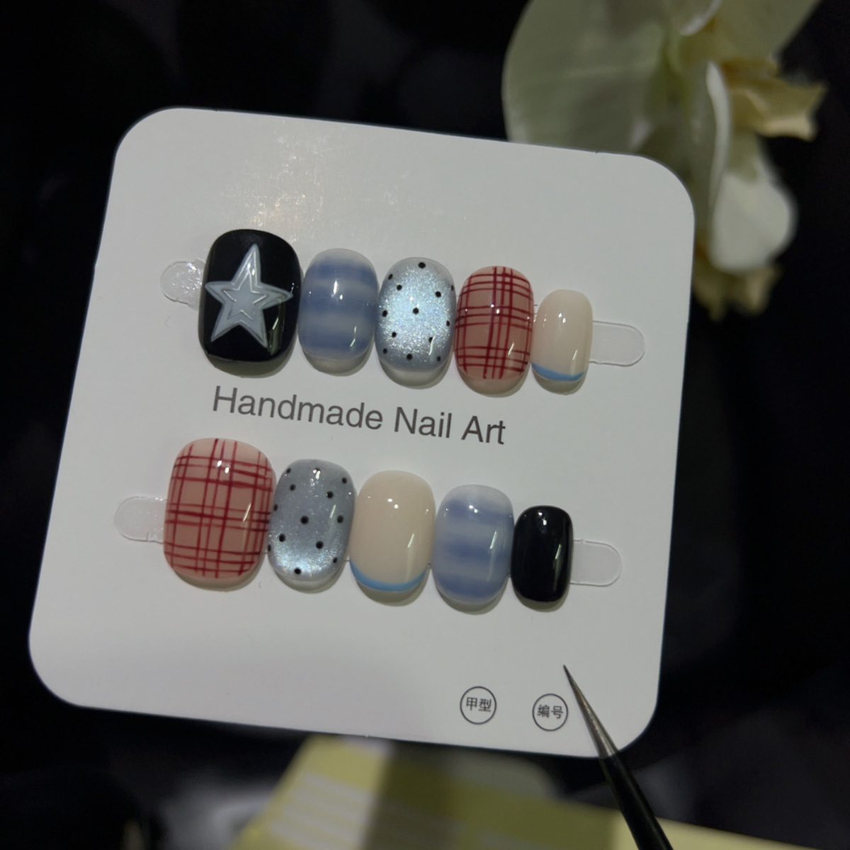 10PCS Glitter Cat Eye Short Sq - огляд і ціна Nail Art Glossy