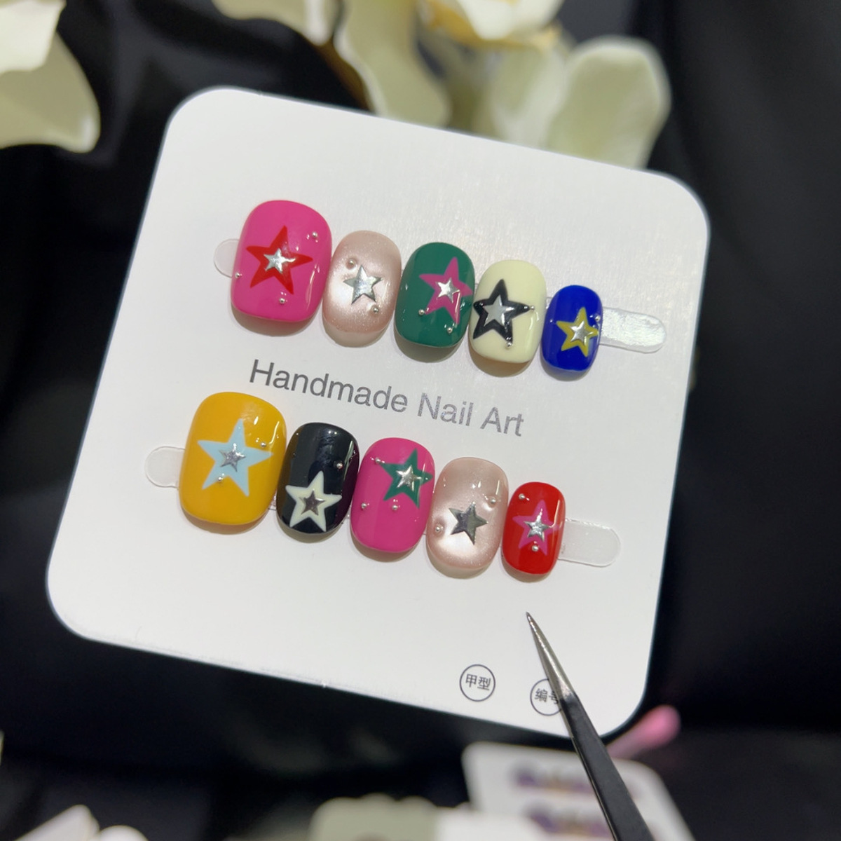 10PCS Glitter Cat Eye Short Sq - огляд і ціна Nail Art Glossy