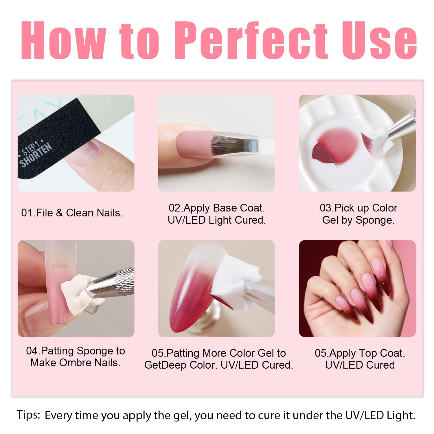 Summer Nine-Square Neon Nail G - огляд і ціна Nail Art Rainbow
