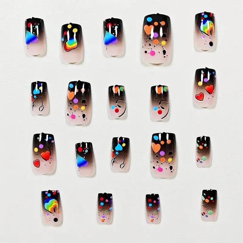 24PCS Nude Press on Nails Shor - огляд і ціна Nail Art Rainbow
