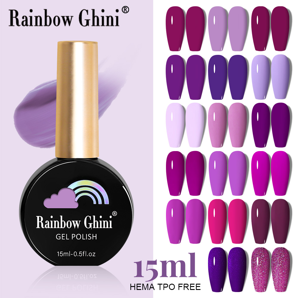 RG 15ml 17 Colors Purple Serie - огляд і ціна Nail Art Rainbow