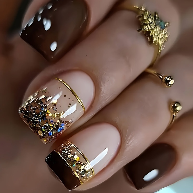 Short Square fake nails for wo - огляд і ціна Nail Art Glossy