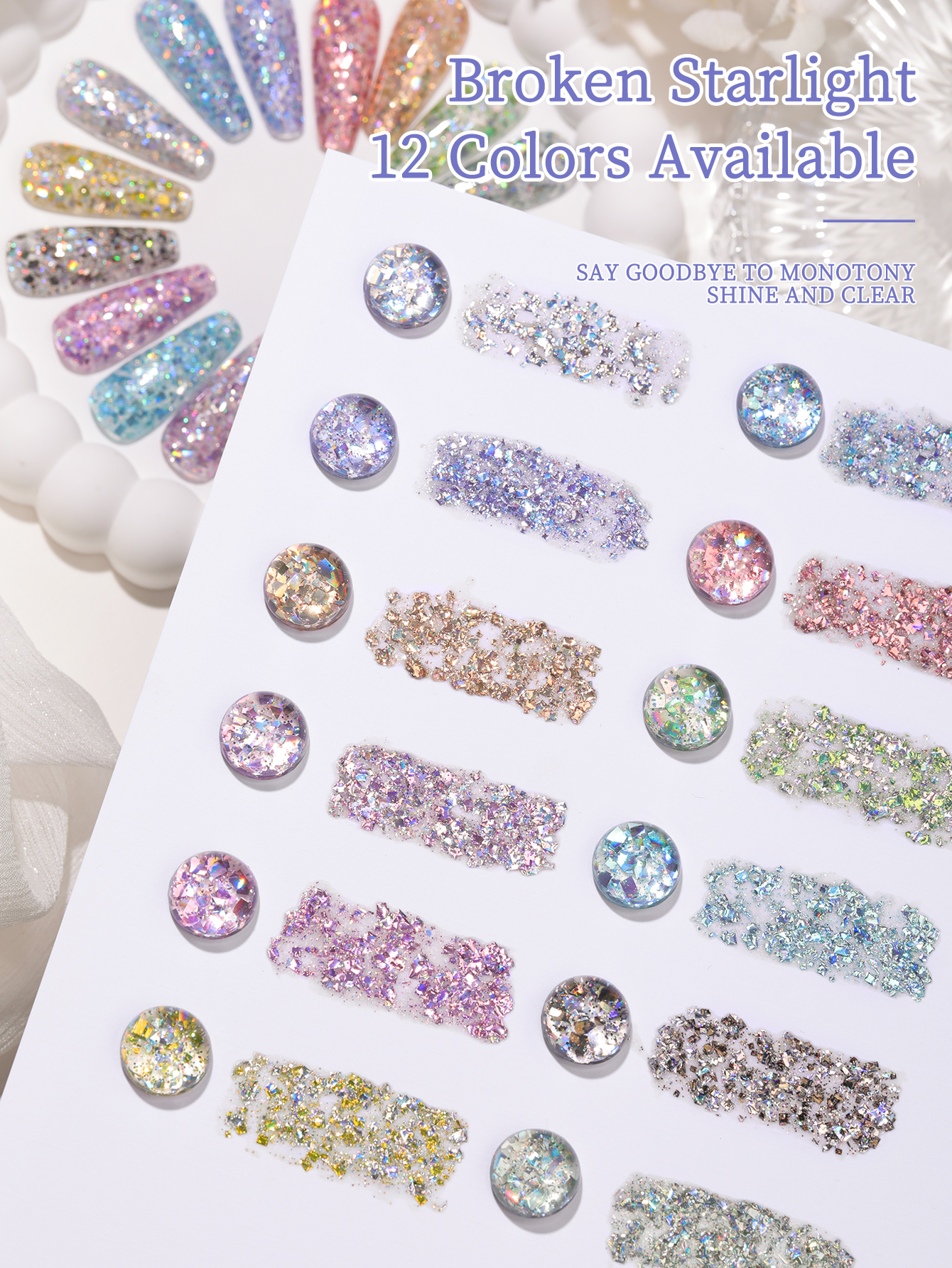 2025 new popular 12-color glit - огляд і ціна Nail Art Glossy