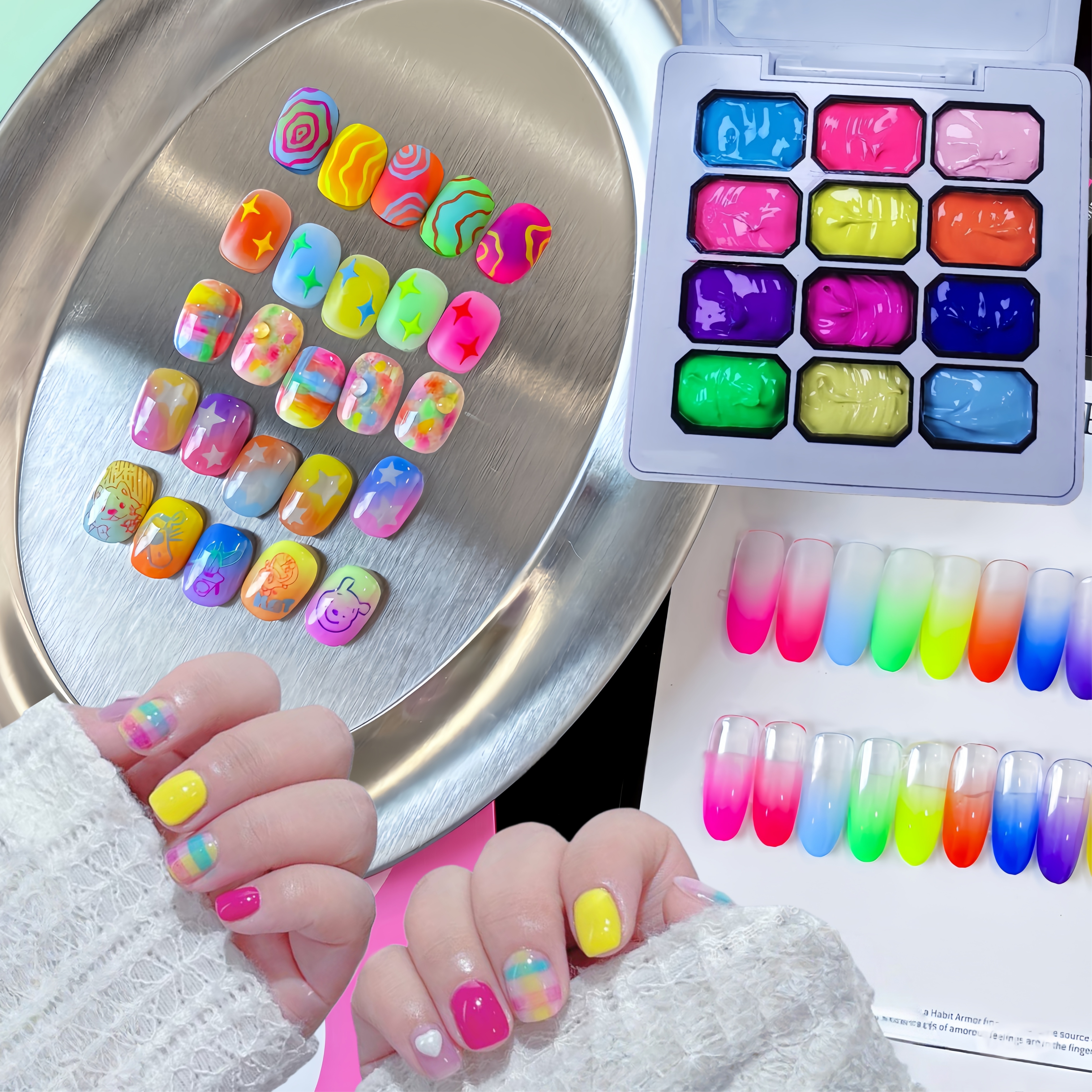 12 Color Rainbow Solid Nail Po - огляд і ціна Nail Art Rainbow