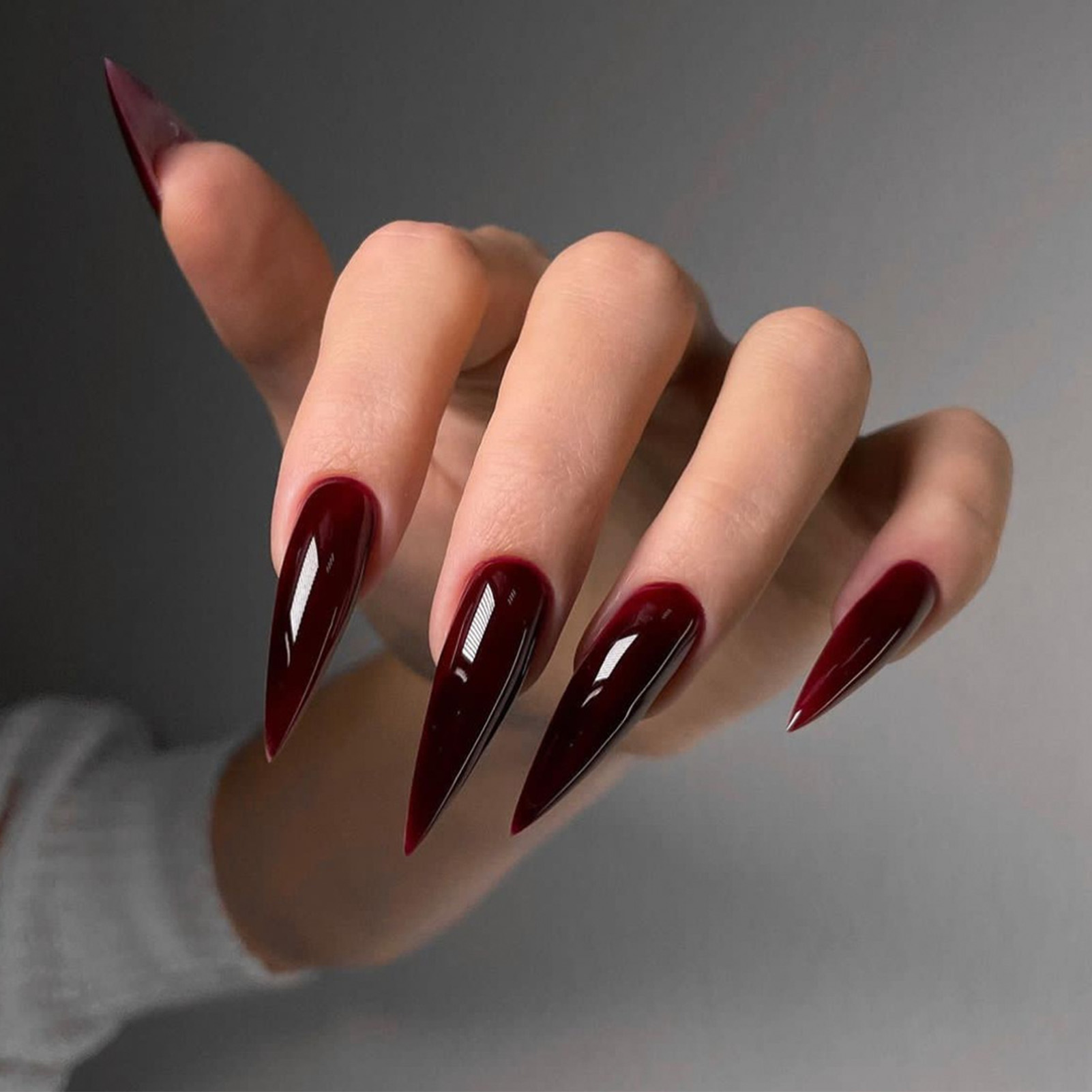 24pcs Glossy Black Fake Nails  - огляд і ціна Nail Art Glossy