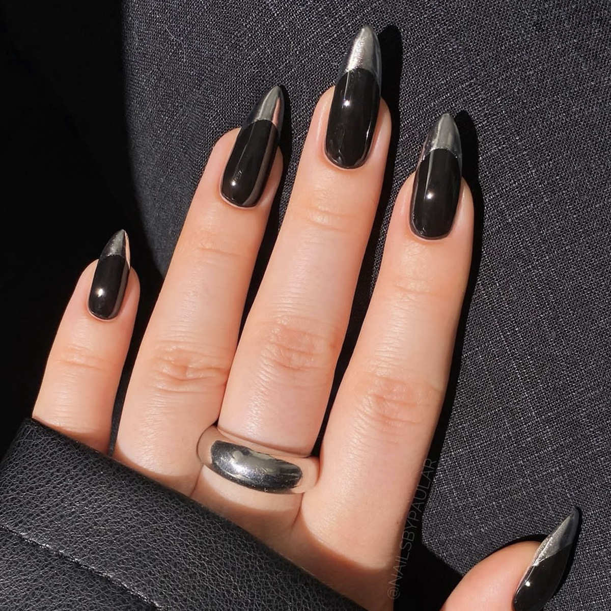 24pcs Glossy Black Fake Nails  - огляд і ціна Nail Art Glossy