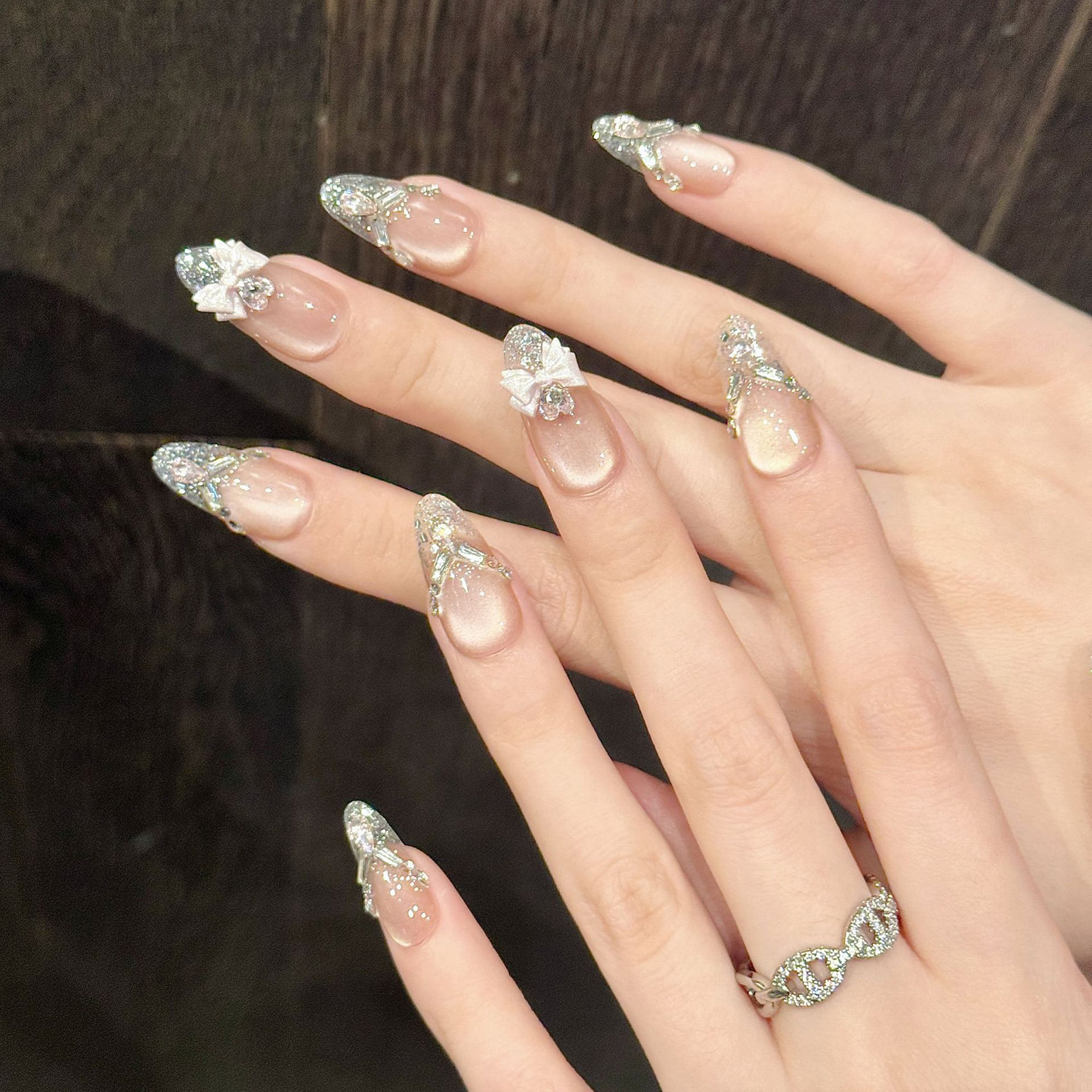 Handmade Cat Eyes False Nails  - огляд і ціна Nail Art Cat Eye Pink