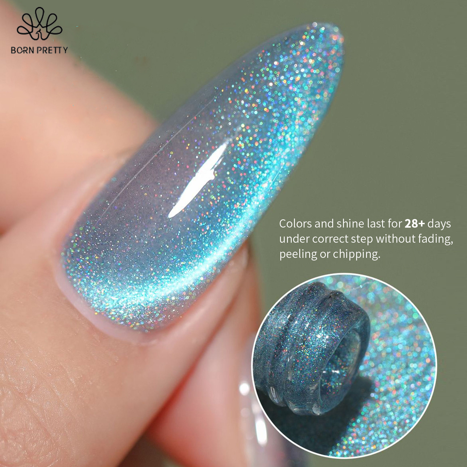 BORN PRETTY 10ml Ice Blue Red  - огляд і ціна Nail Art Rainbow