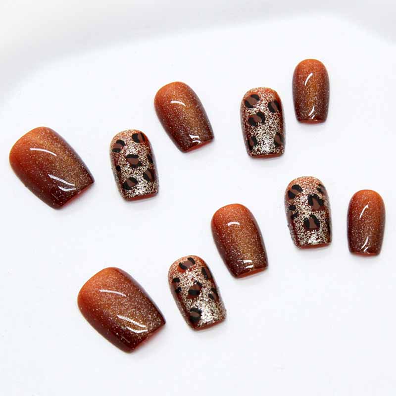 10Pcs Women High-end Caramel C - огляд і ціна Nail Art Glossy