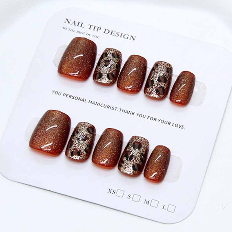 10Pcs Women High-end Caramel C - огляд і ціна Nail Art Glossy