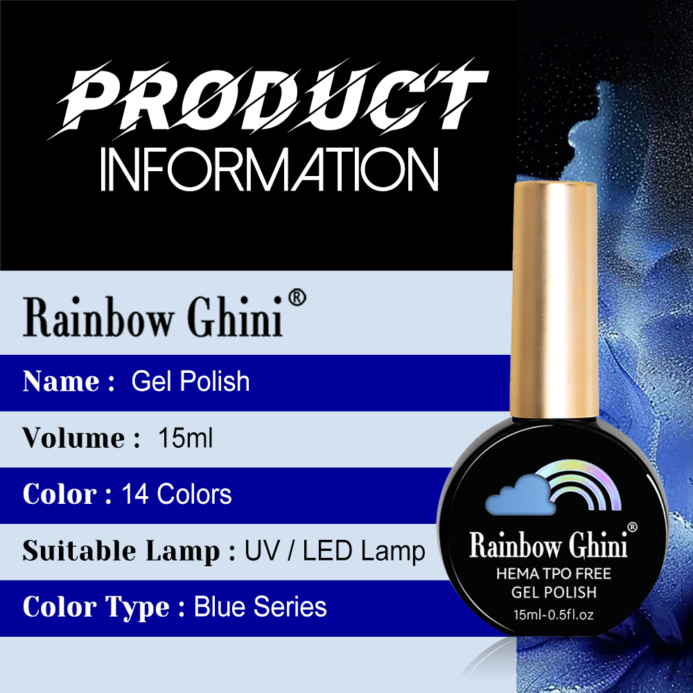 Rainbow Ghini 15ML Cornflower  - огляд і ціна Nail Art Rainbow