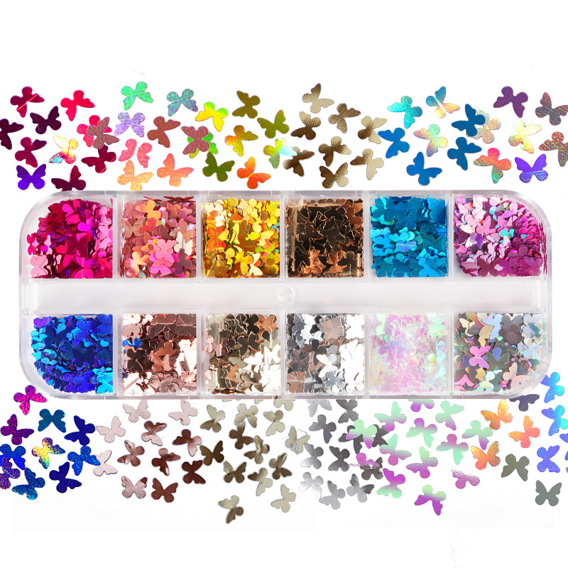 Mix Color Fluorescent Butterfl - огляд і ціна Nail Art Glossy