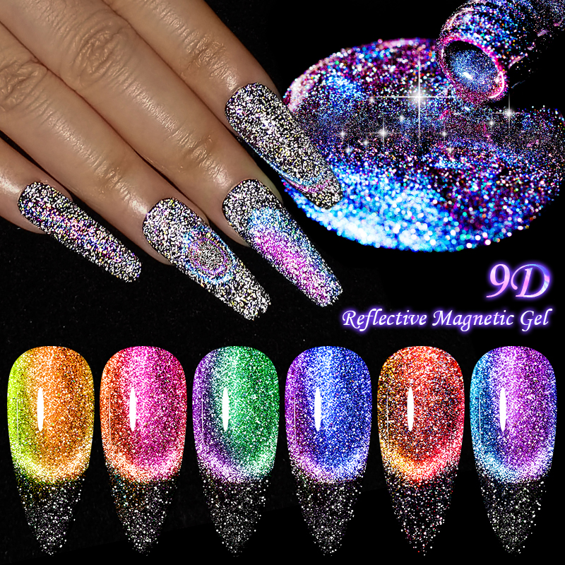 9D Reflective Cat Magnetic Gel - огляд і ціна Nail Art Rainbow