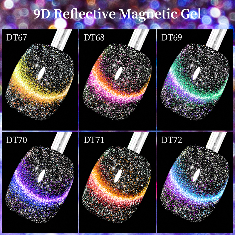 9D Reflective Cat Magnetic Gel - огляд і ціна Nail Art Rainbow