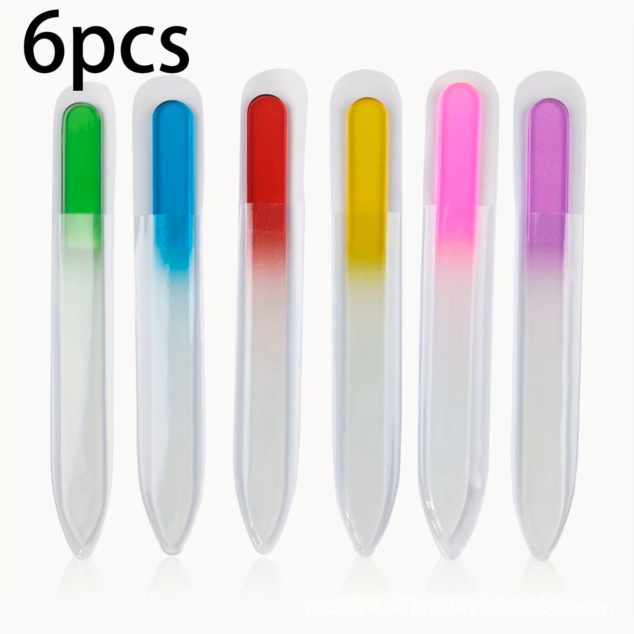 6pcs Crystal Glass Nail Files  - огляд і ціна Nail Art Rainbow