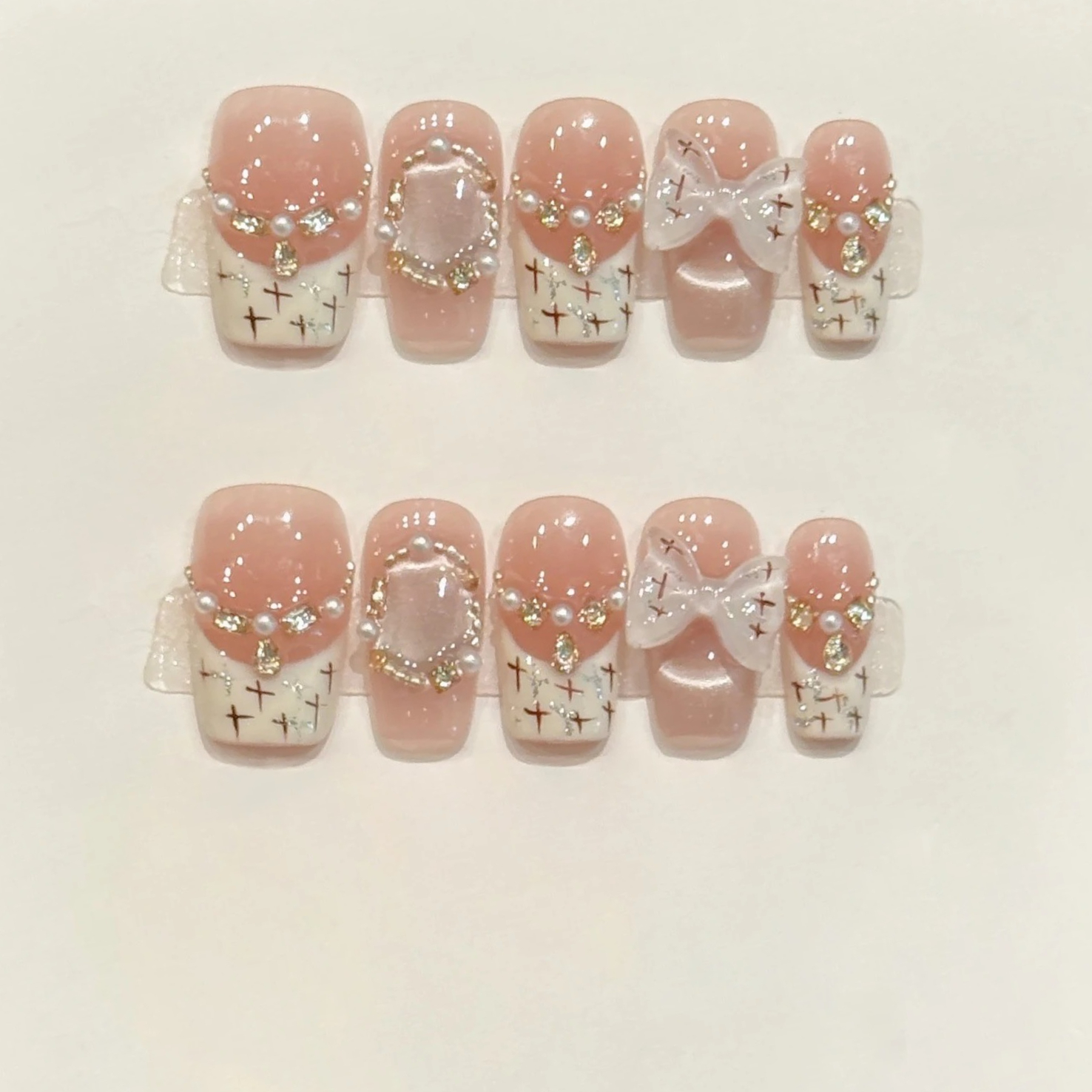 10pcs Sweet Style Press on Nai - огляд і ціна Nail Art Cat Eye Pink