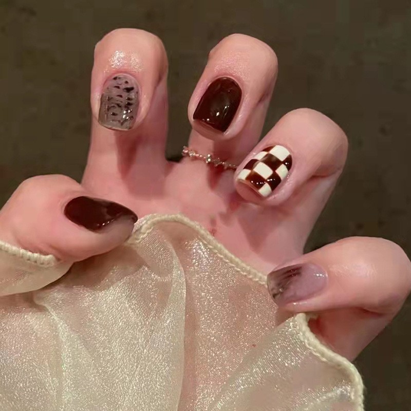 24Pcs Solid Color Press on Nai - огляд і ціна Nail Art Glossy
